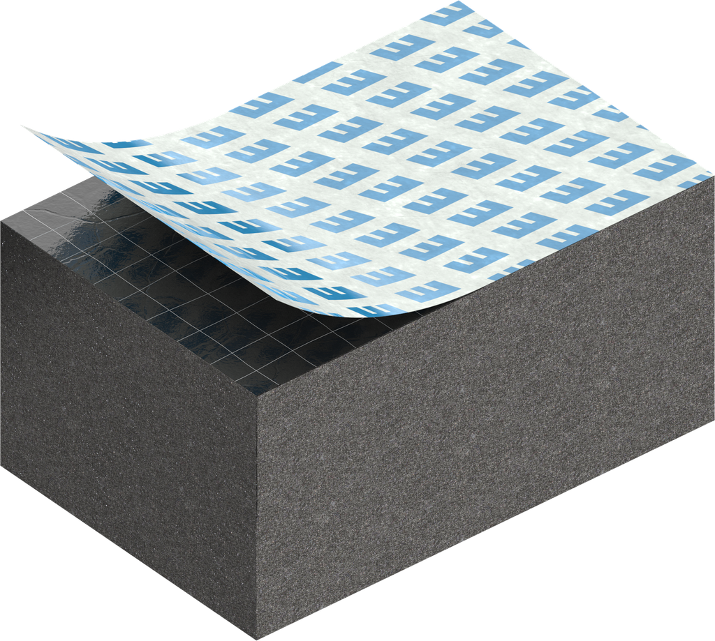 Cell sponge rubber 15 x 20 mm, EPDM black stretch eliminating and self-adhesive