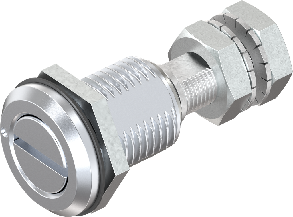 Draai-span-slot sleuf 1,5x3, Zamak verchroomd