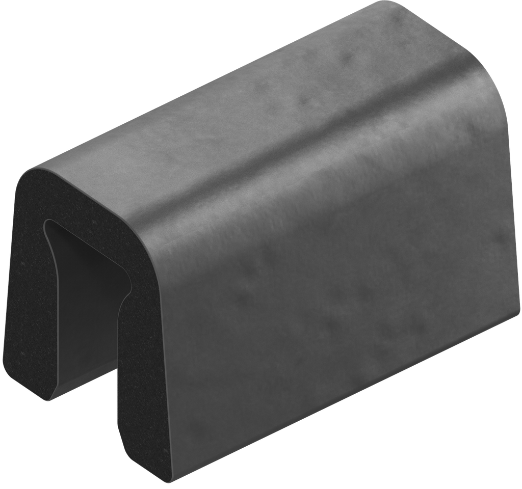 Sealing profile made of fire protection material, Foam rubber EPDM 60 ± 5 Shore A black