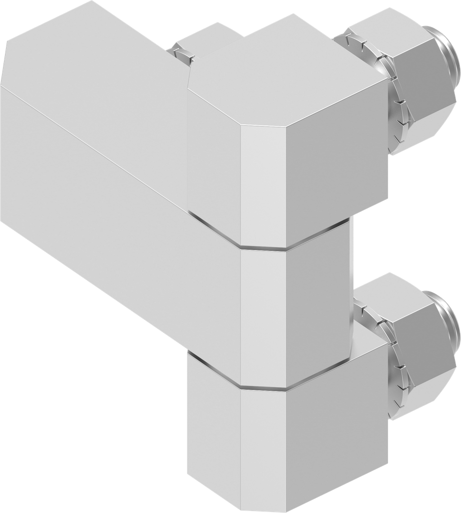 Bisagra 180°, acero inoxidable AISI 316