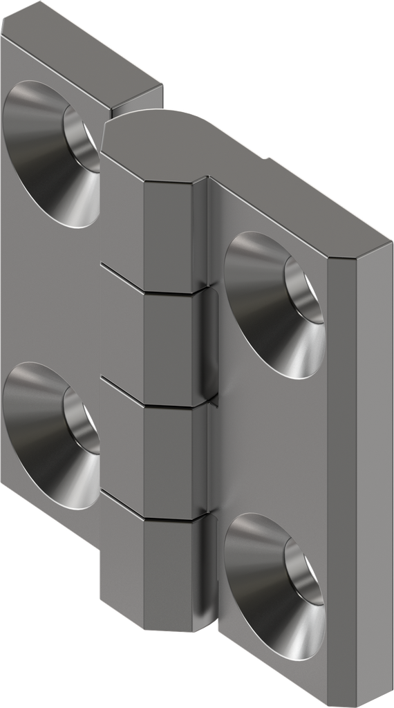 180° Scharnier ohne Scharnierstift, Aluminium anthrazit eloxiert