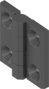 180° Hinge without hinge pin, Zinc die black powder-coated