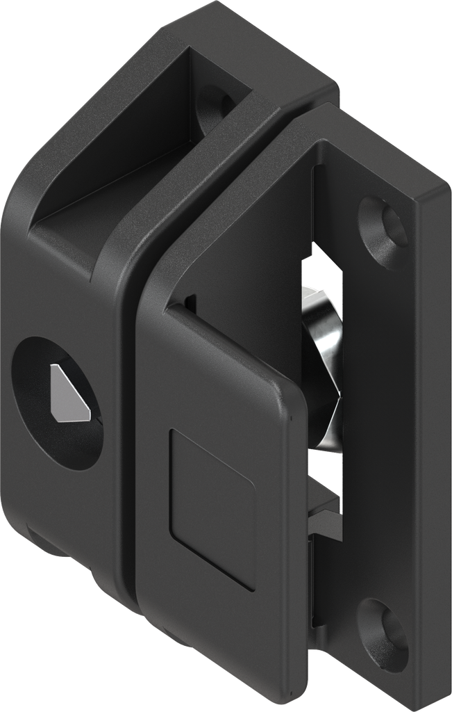 Cam lock with insert triangular 7, Polyamide black