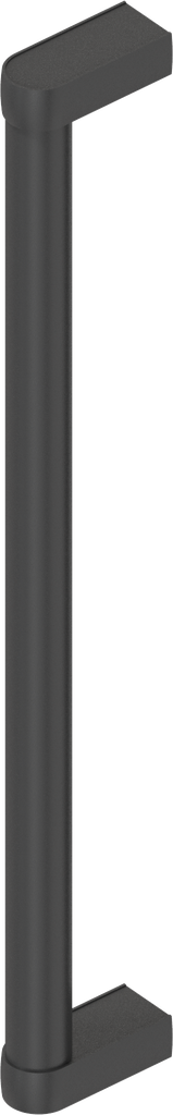 Tube handle, Aluminium black plastic-coated