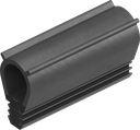 Guarnizione in materiale ignifugo, gomma spugnosa EPDM; profilo autobloccante EPDM 60 ± 5 Shore A nero