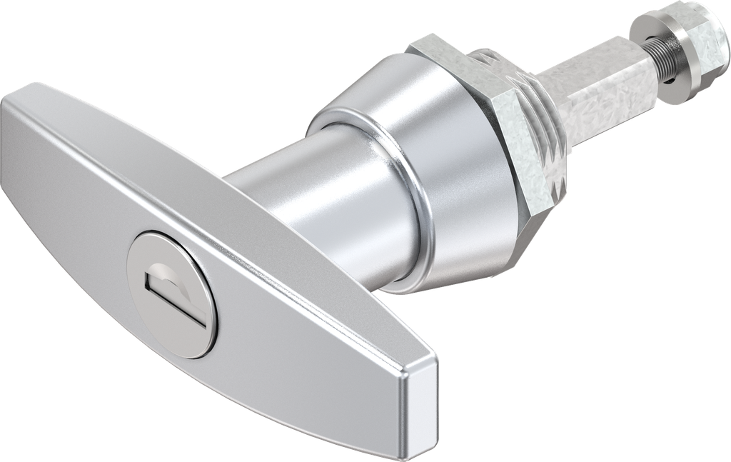 T-handle, keyed EK 333, Zinc die chrome-plated