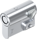 Profile half cylinder with radial pin cylinder keyed different, Zinc die chrome-plated