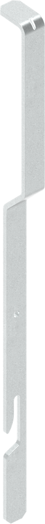 tringle plate à encoche pour passages étroits inférieurs, acier zingué