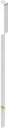 tringle plate à double galet pour passages étroits, acier zingué