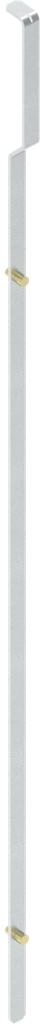 tringle plate à double galet pour passages étroits, acier zingué