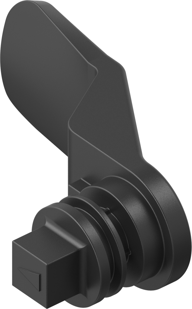 Bedieningssluitlip vierkant 8, polyamide GF zwart