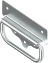 Chest handle without piano wire torsion spring, Steel zinc-plated DS plus top coat