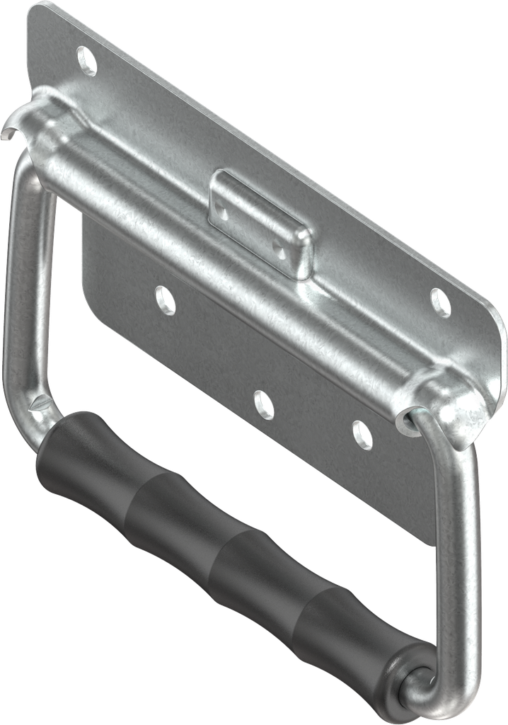 Chest handle with leaf spring, Steel zinc-plated DS plus top coat