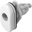 Chiusura 1/4 di giro a compressione "Basic ECO" per cilindro plug (sistema 3), poliammide GF bianco