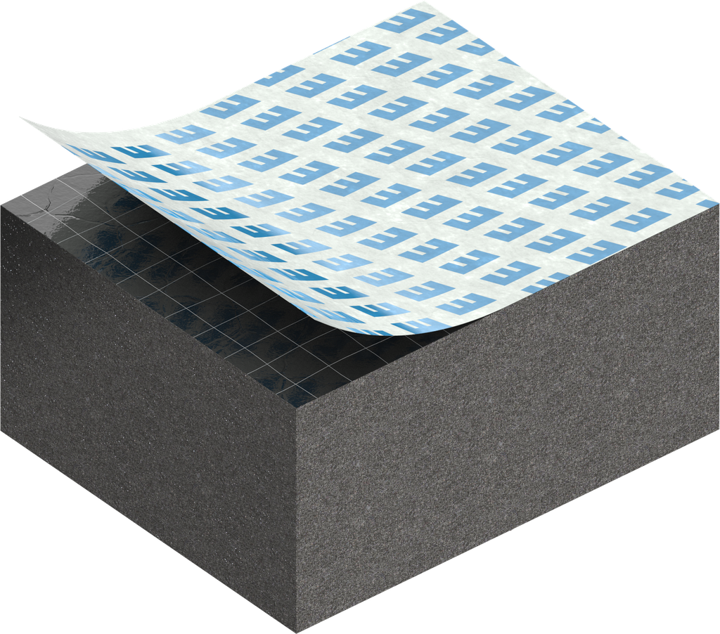 Cell sponge rubber 15 x 25 mm, EPDM black stretch eliminating and self-adhesive