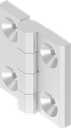 180° Scharnier ohne Scharnierstift, Aluminium roh