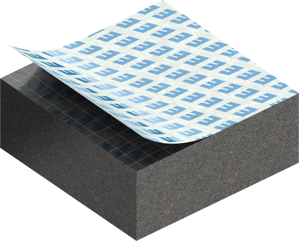 Cell sponge rubber 12 x 30 mm, EPDM black stretch eliminating and self-adhesive