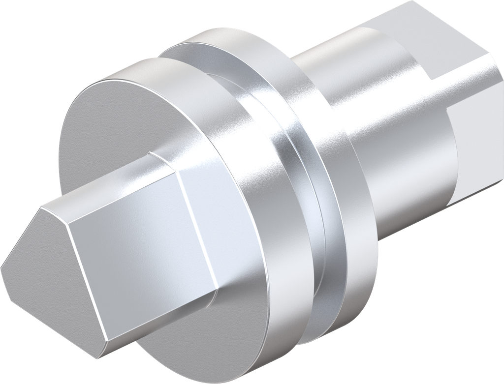 Insert triangular 7, Zinc die chrome-plated