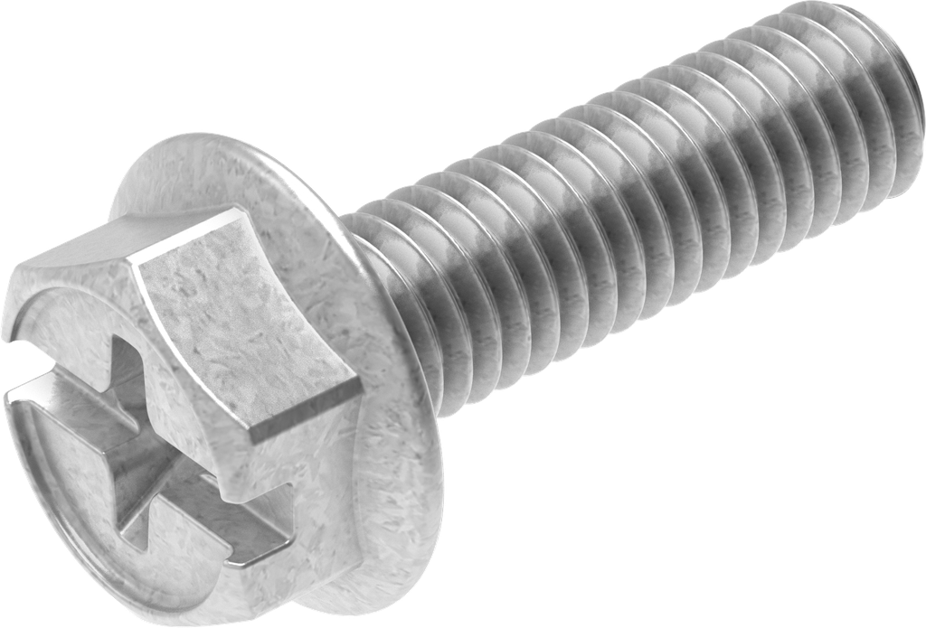 Borgmoer M6 x 20, Staal verzinkt