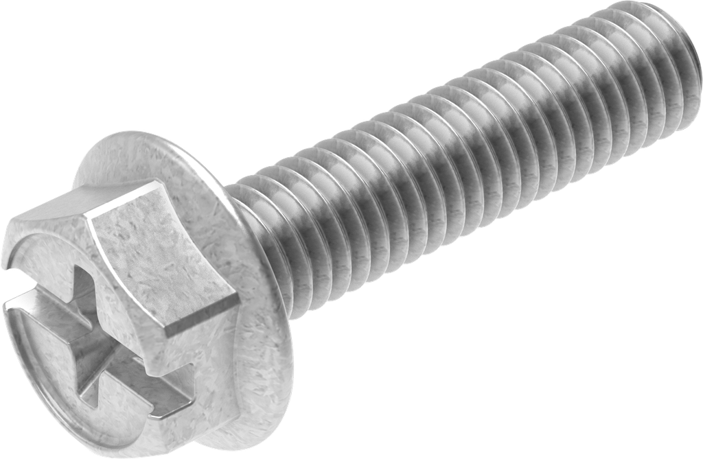 Borgmoer M6 x 25, Staal verzinkt