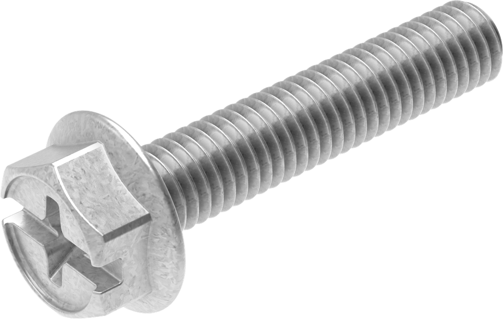 Borgmoer M6 x 30, Staal verzinkt