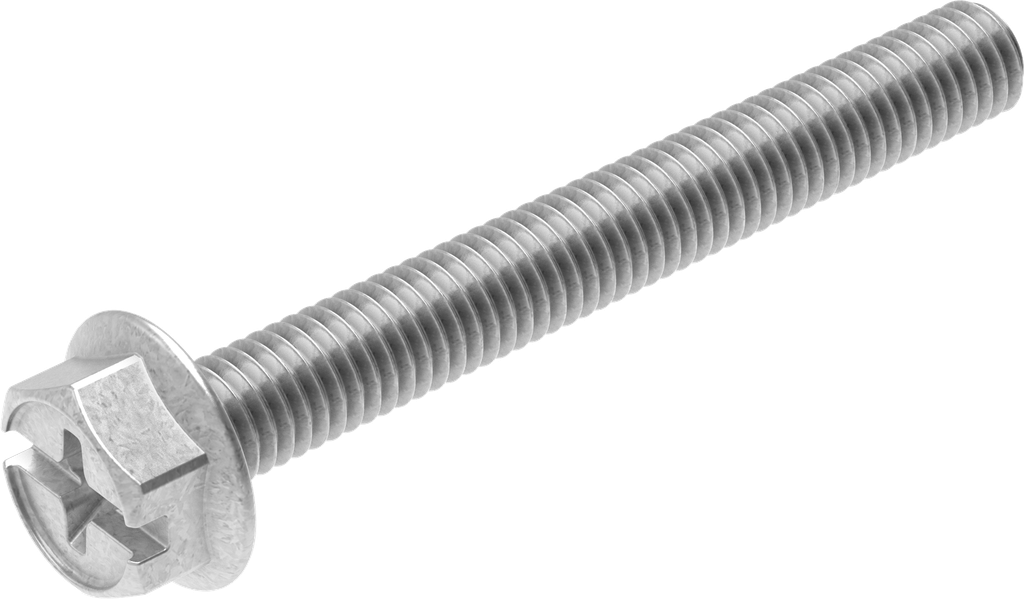 Borgmoer M6 x 50, Staal verzinkt