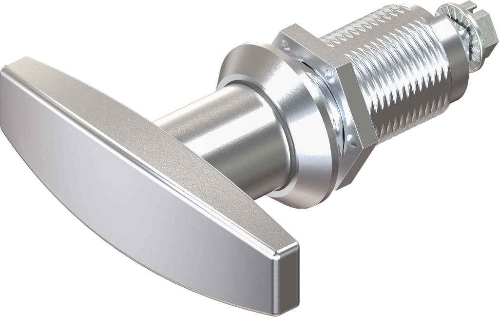 T-handle quarter turn, non-keyed, Zinc die chrome-plated