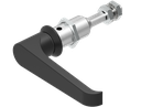 Compression latch with L-handle and adjustable cam height, non-keyed, Zinc die black powder-coated