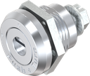 Safety quarter turn with slot 1.2 x 3, Zinc die chrome-plated