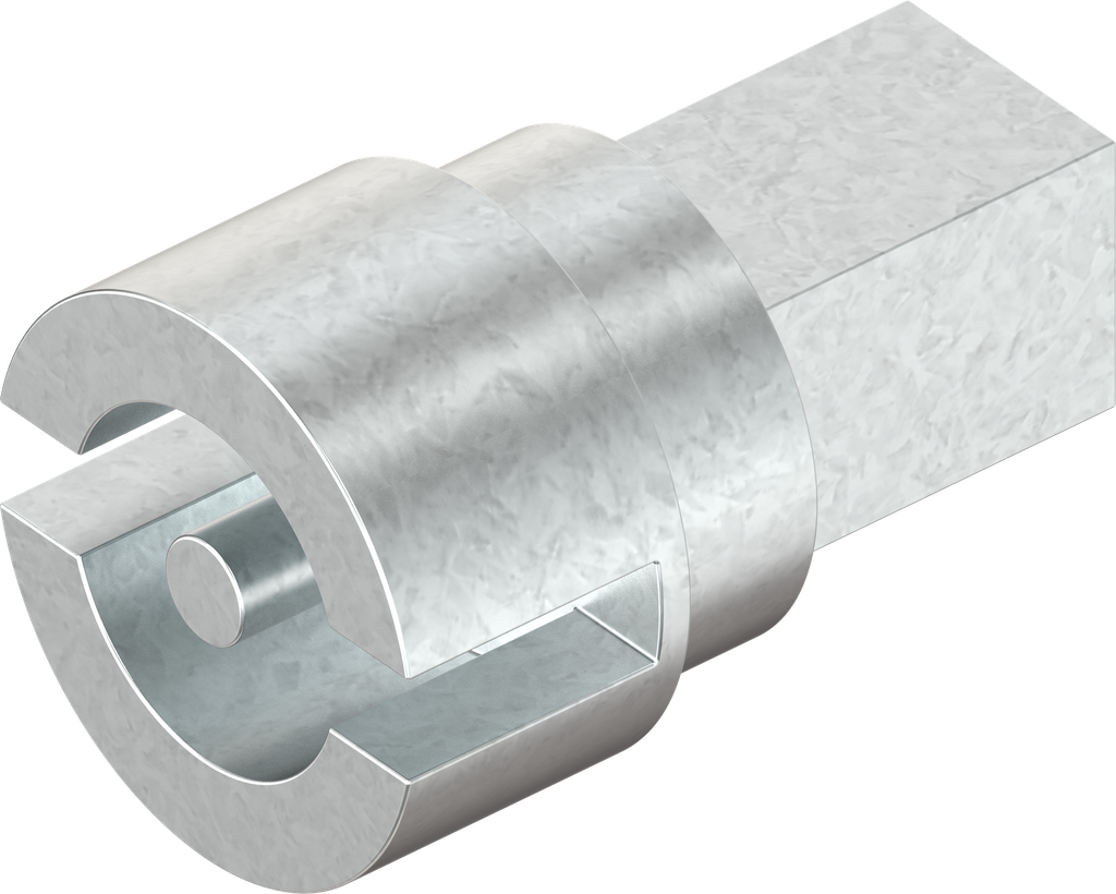 Inserto doble barra 3, zamak galvanizado