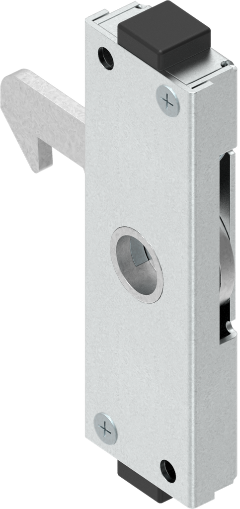 Hook latch, right version, Steel zinc-plated