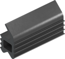 Junta de labio H = 17 mm, EPDM 55 ± 5 Shore A negro