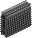 4-Lip profile H = 26.5 mm, Foam rubber EPDM 25 ± 5 Shore A black