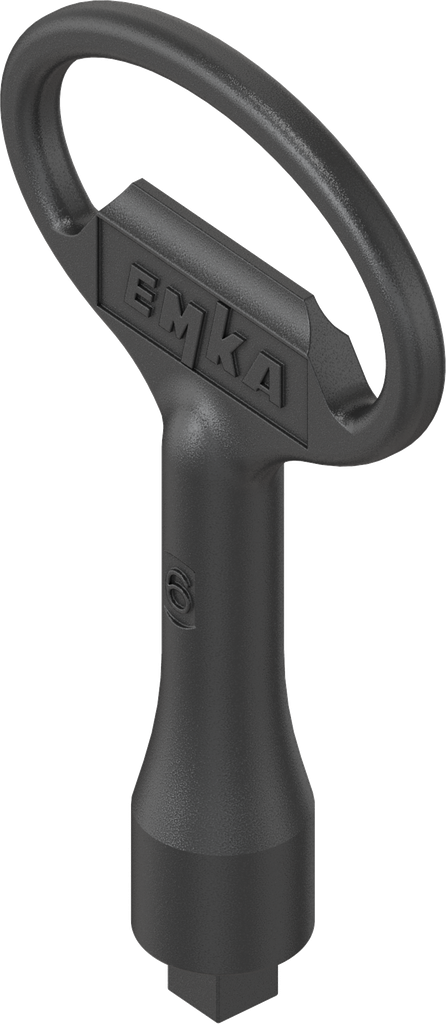 clé pour rotor carré femelle 6, zamak époxy noir