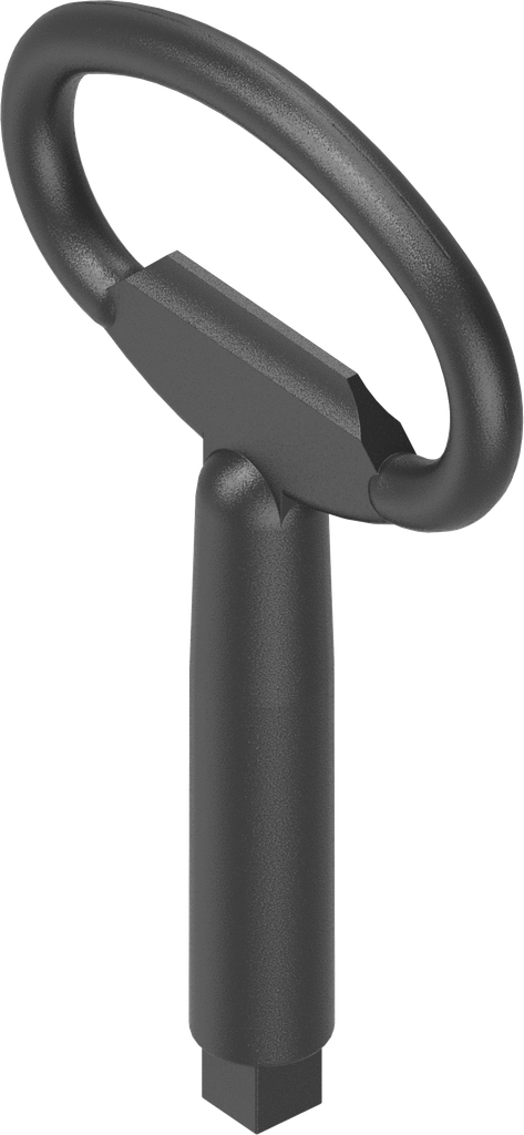 clé pour rotor carré femelle 6, zamak époxy noir