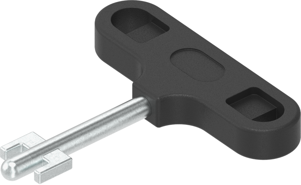 Key for insert FIAT, Steel and poylamide black