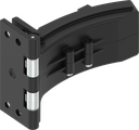 180° Tandwielscharnier, polyamide 66 GF 50 zwart