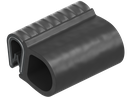 Dichtprofil selbstklemmend, Moosgummi EPDM; Klemmprofil PVC 70 ± 5 Shore A schwarz