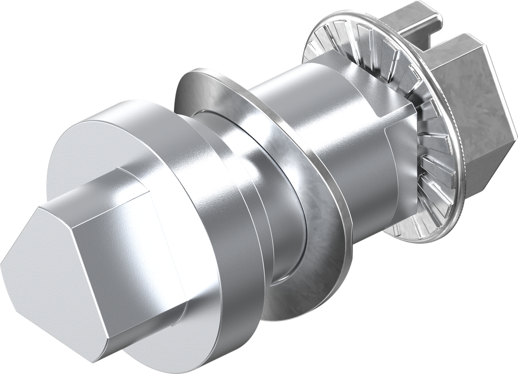 Bediening driekant 6,5, Zamak verchroomd