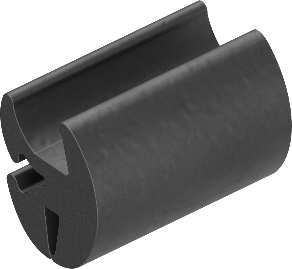 CLAMPING PROFILE, BLACK EPDM, H=21MM (L=20M)