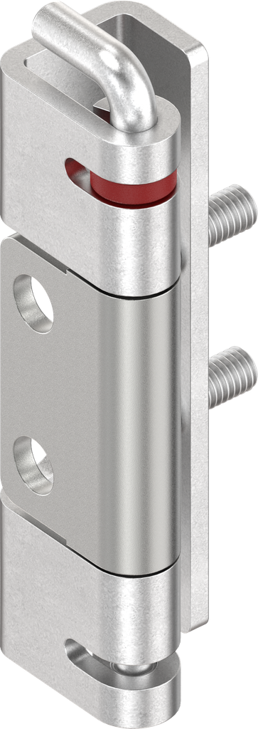 125° Hinge with captive pin, Steel zinc-plated