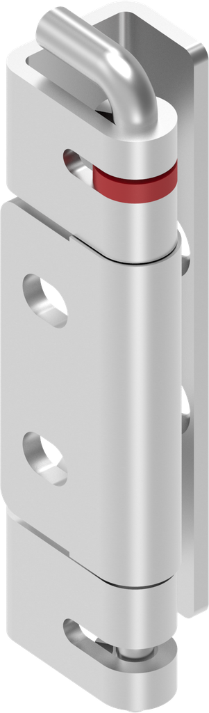 125° Scharnier met geborgde scharnierstift, RVS 316Ti