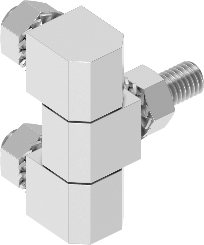 charnière 180°, inox AISI 303