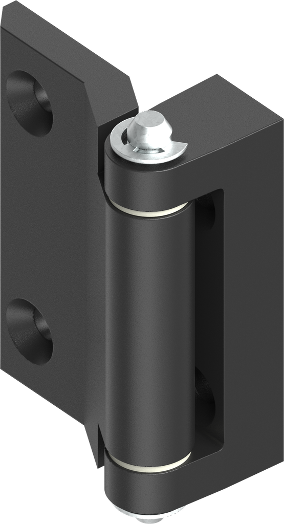 180° Hinge, Zinc die black powder-coated