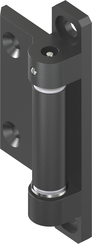 180° 2D Hinge, Zinc die black powder-coated