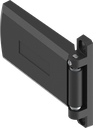 180° 3D-Scharnier, GD-Zn schwarz gepulvert