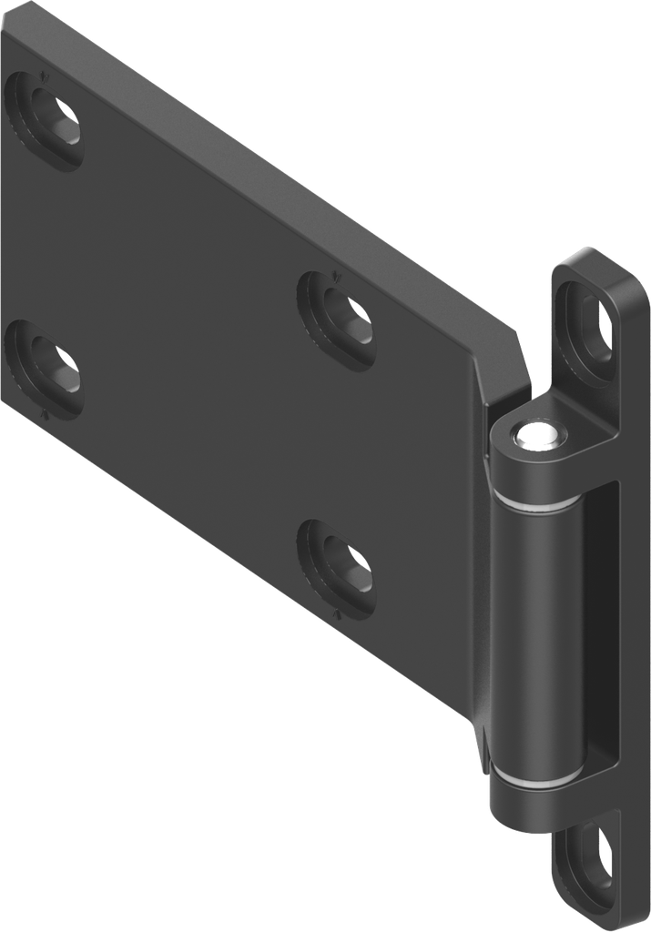 180° 2D Hinge, Zinc die black powder-coated