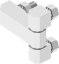 Bisagra 180°, acero inoxidable AISI 303