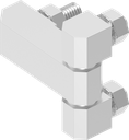 Bisagra 180°, acero inoxidable AISI 316