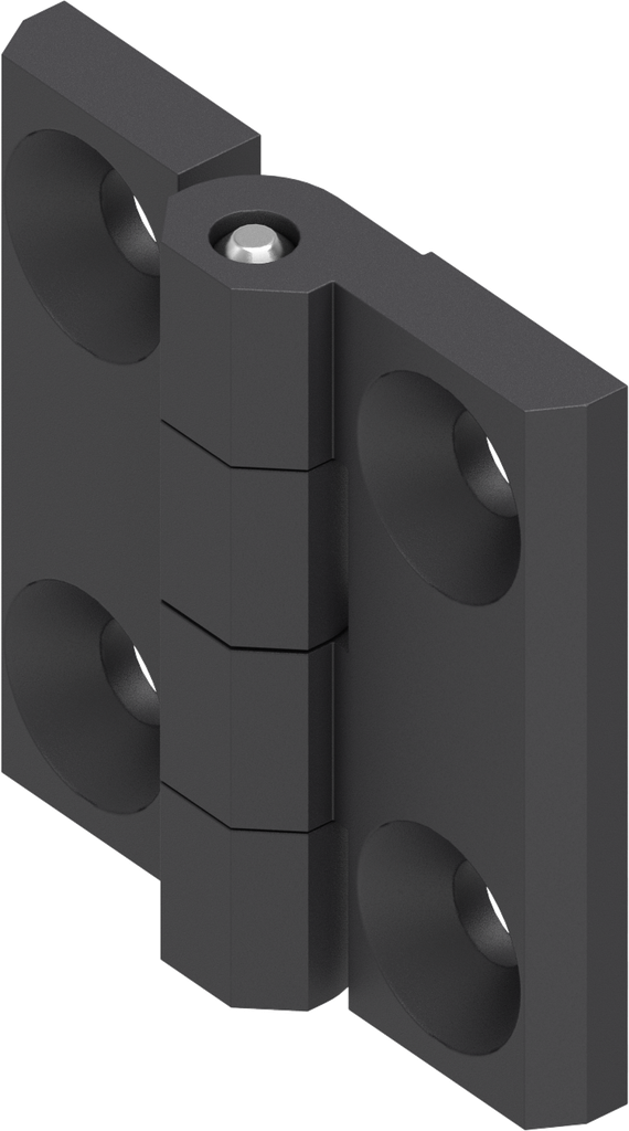 180° Hinge, Zinc die black powder-coated